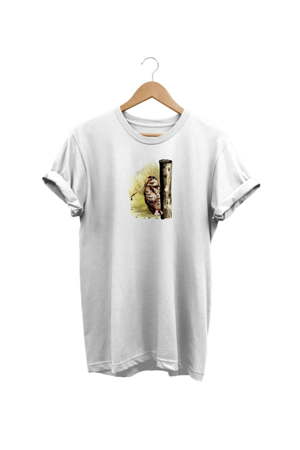 Widi Çulluk Baskılı Beyaz T-shirt