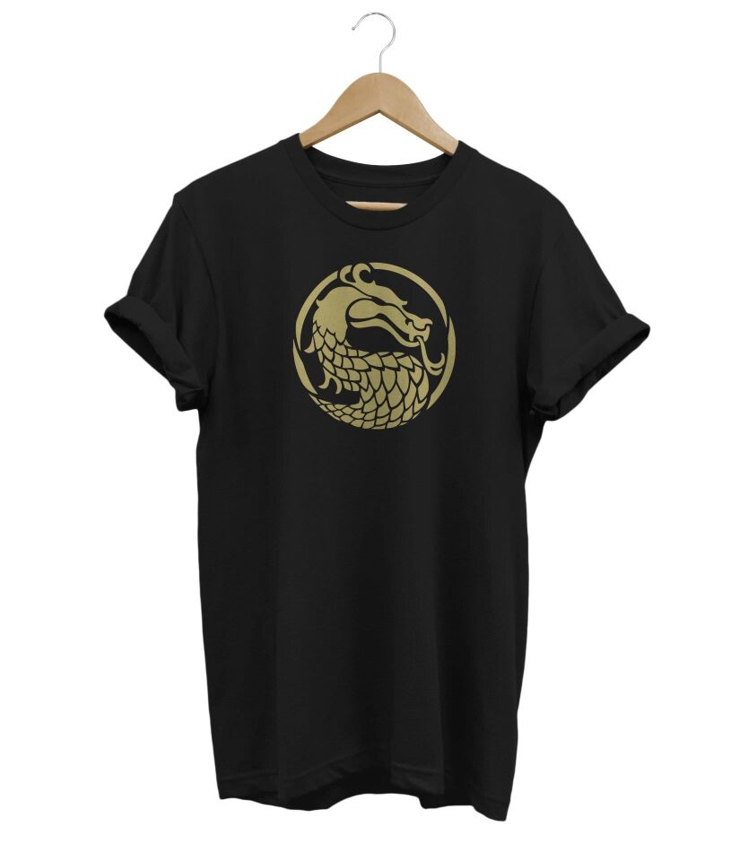 Widi Dragon Baskılı T-Shirt Kırmızı 2XL