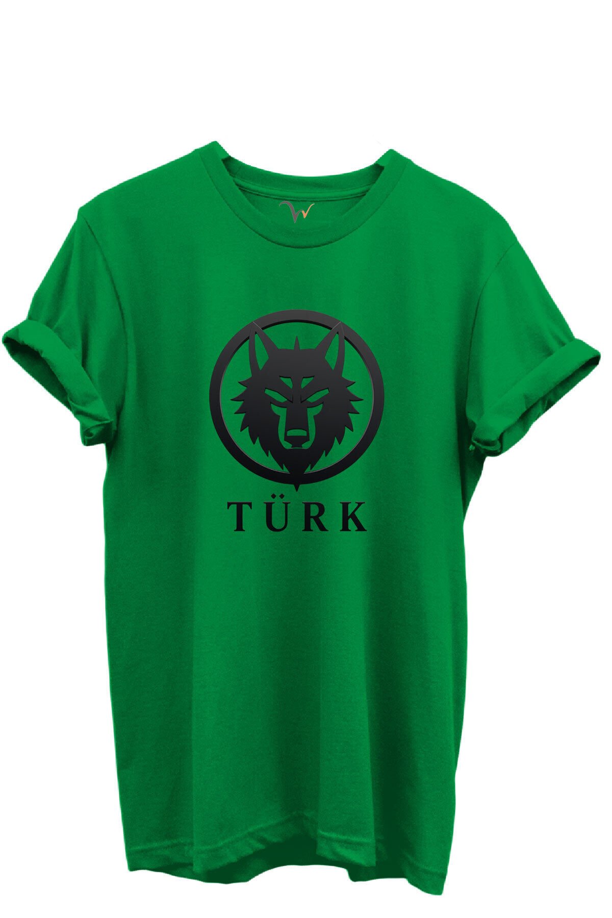 KURT ve TÜRK Özel Koleksiyon Serisi-3 Tasarım Baskılı %100 Pamuk T-shirt Yeşil - L