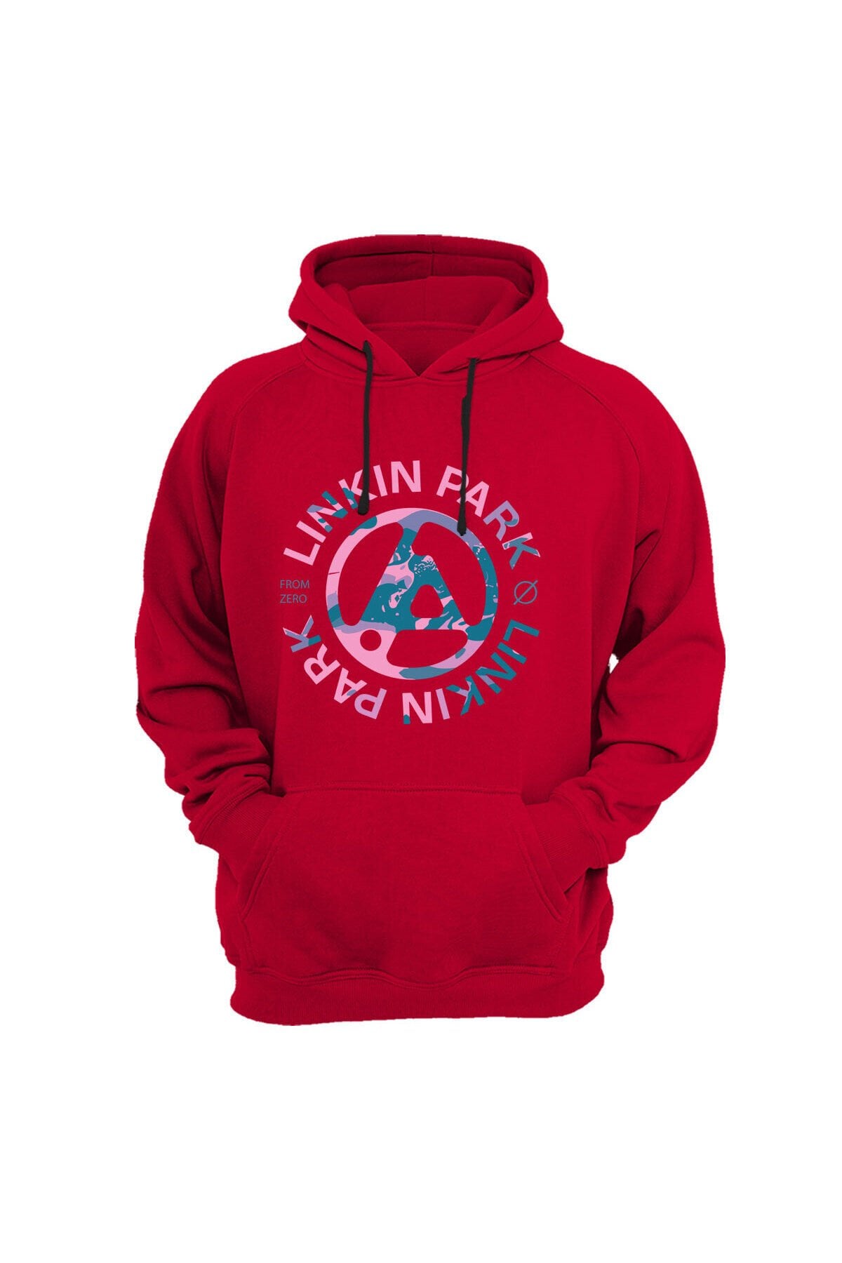 Müzik Grubu Rock Metal Baskılı Linkin Park Cool Şık 3 İplik Kalın Şardonlu Kanguru Cepli Sweatshirt