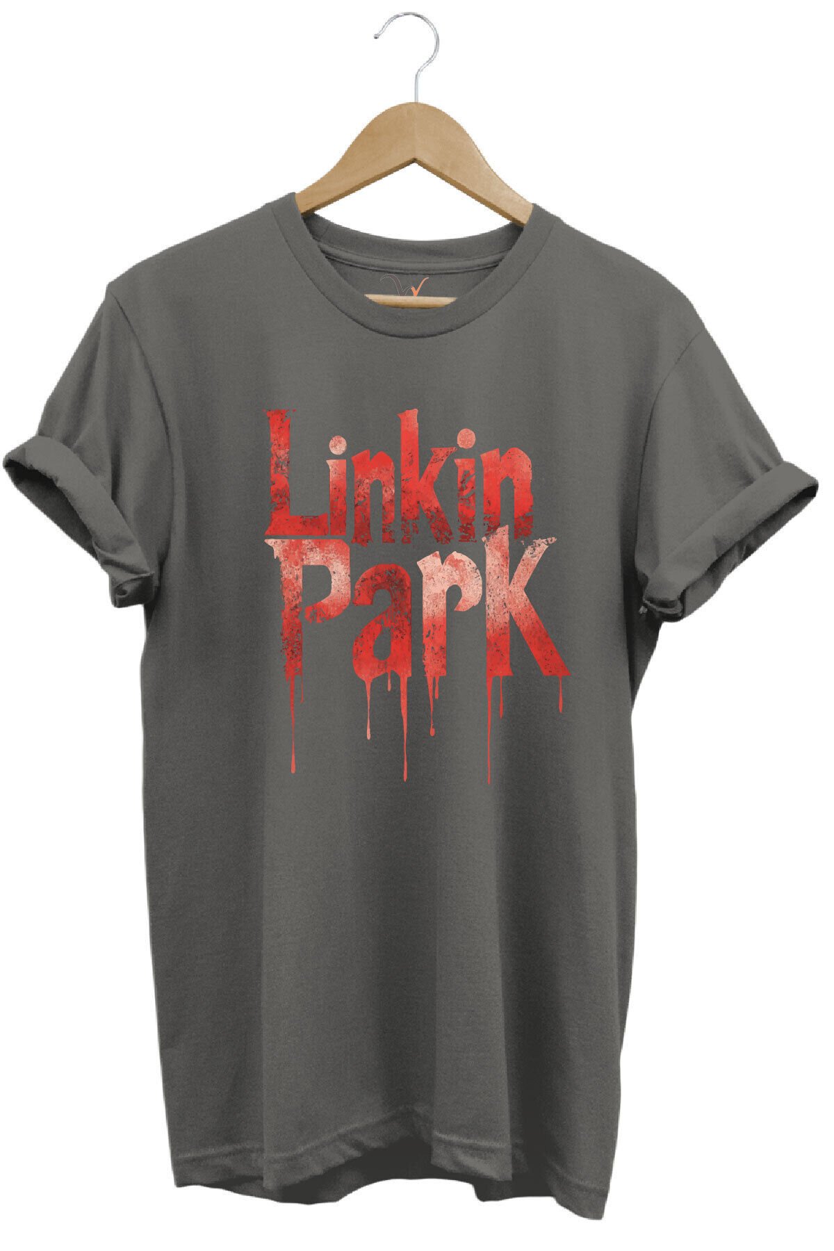 Linkin Park Müzik Grubu Rock Metal Baskılı Punk Tasarımlı Basic Regular Fit T-shirt Antrasit - M