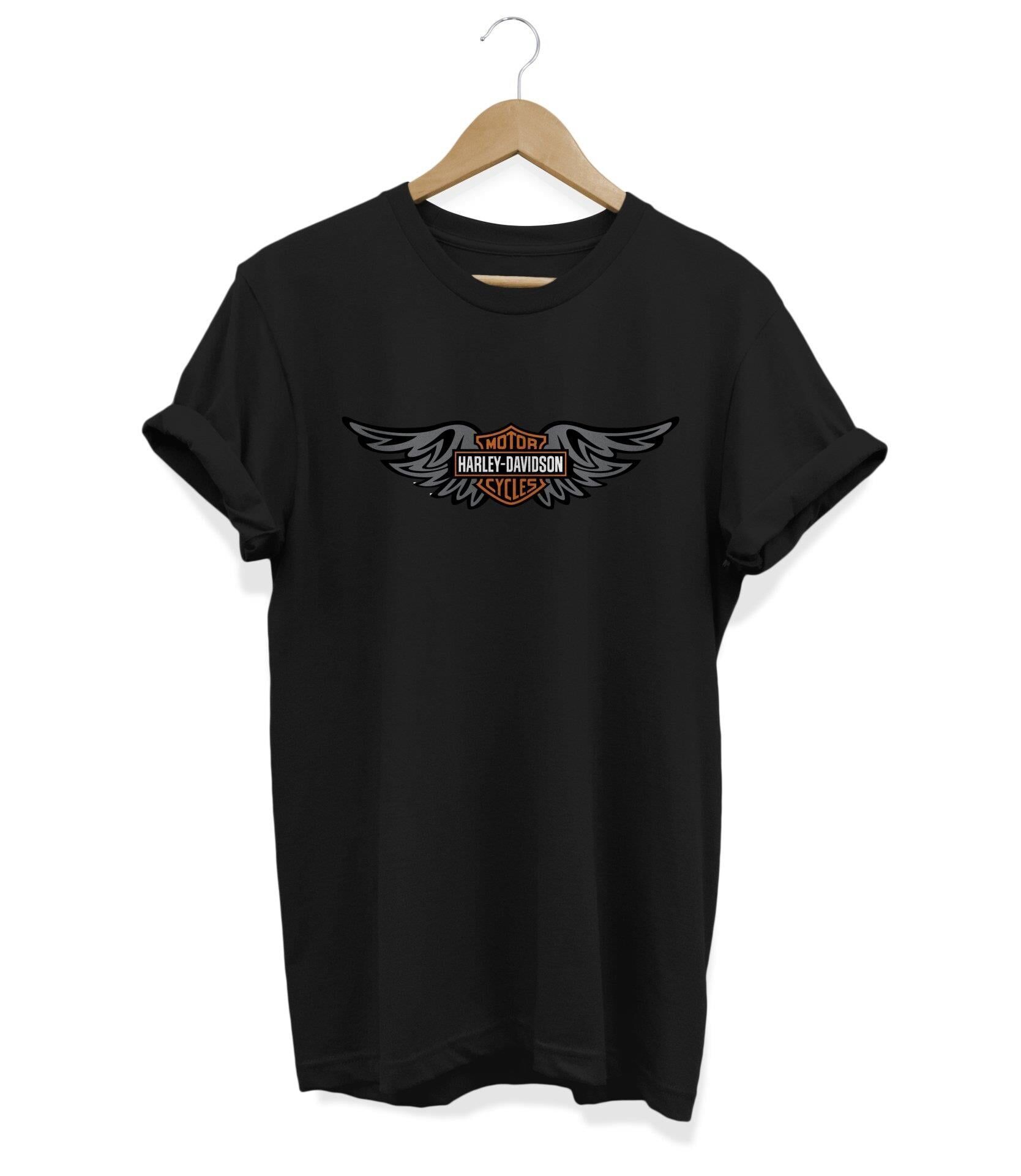 Widi Harley Davidson Baskılı T-Shirt Kırmızı L