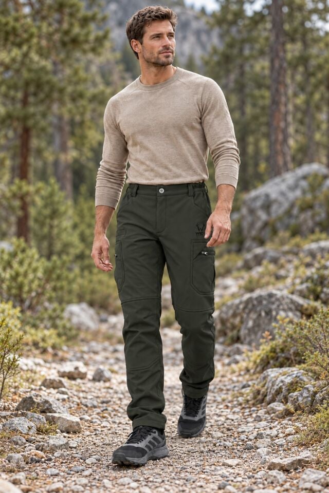 Widi Haki Softshell Su İtici Esnek Taktik Kargo Cepli Outdoor Pantolon