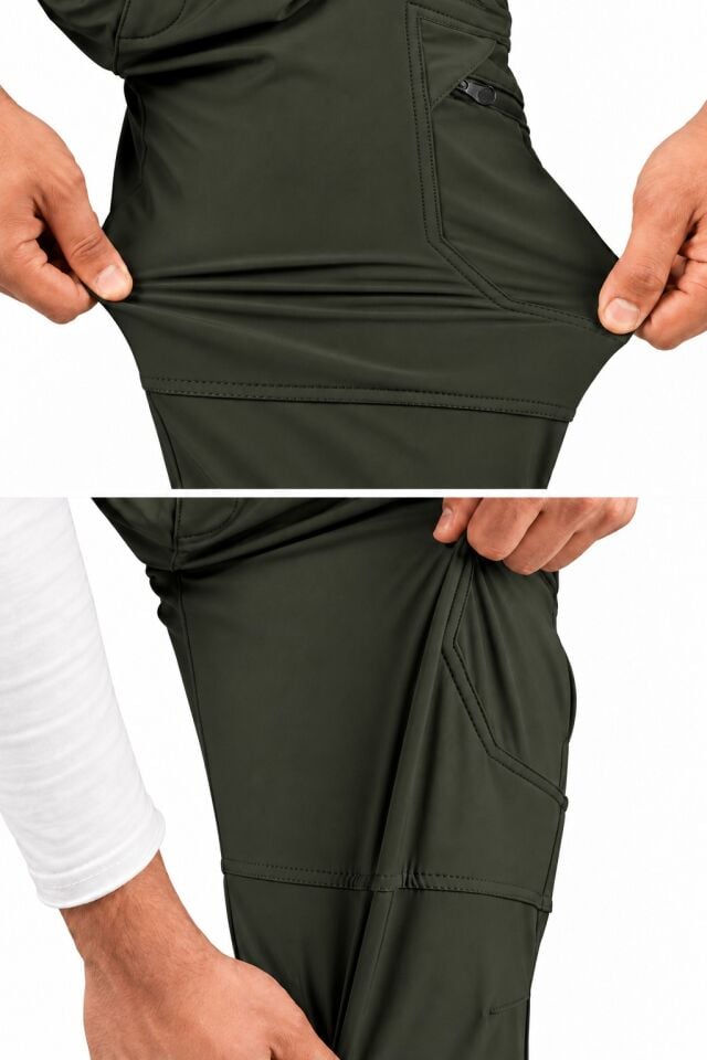 Widi Haki Softshell Su İtici Esnek Taktik Kargo Cepli Outdoor Pantolon