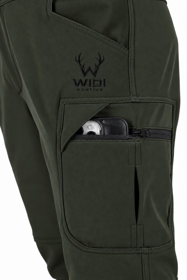 Widi Haki Softshell Su İtici Esnek Taktik Kargo Cepli Outdoor Pantolon