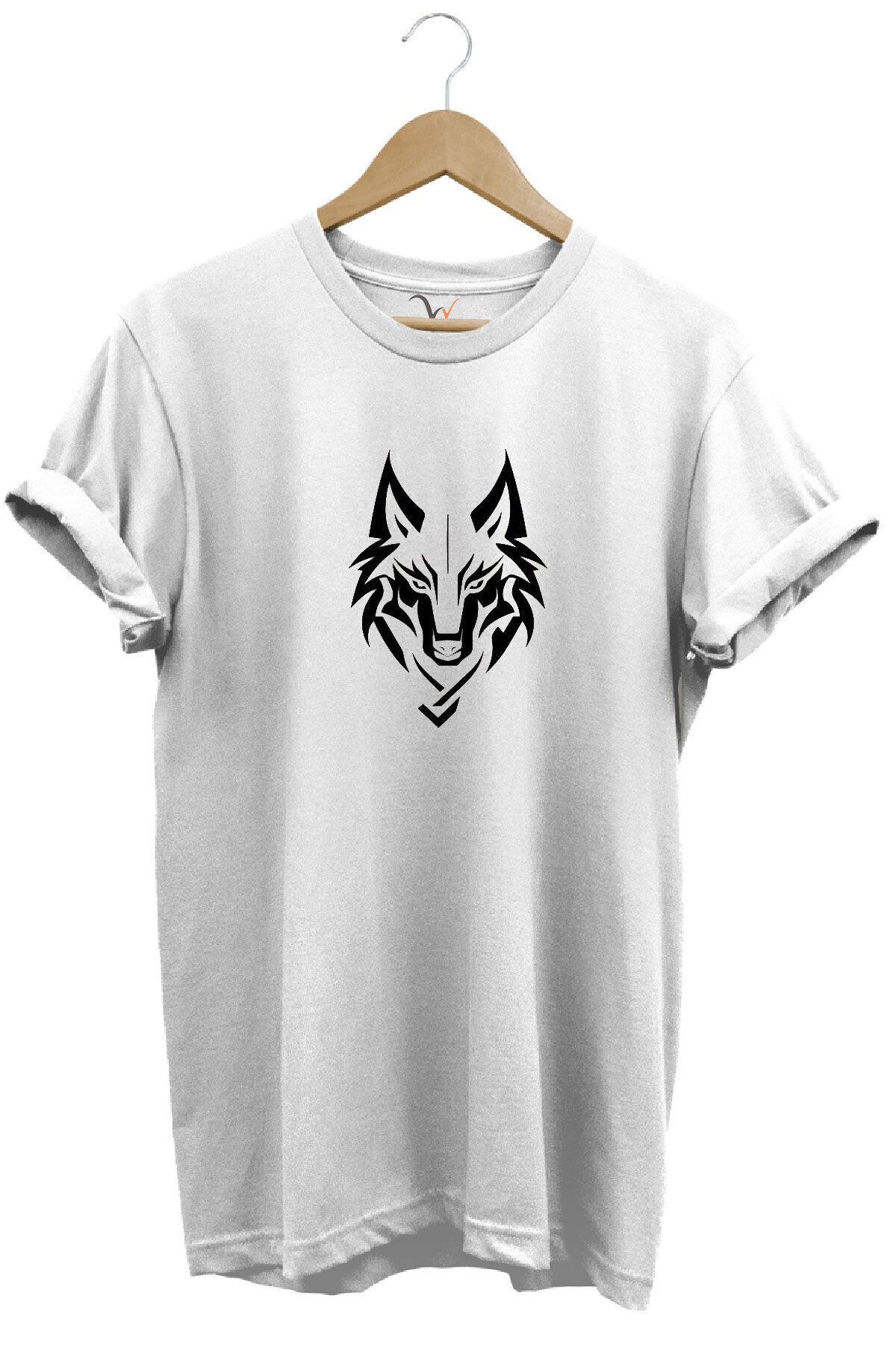Bozkurt Türkçü Kurt Baskılı %100 Pamuk Regular Fit Bisiklet Yaka Basic T-shirt Beyaz - XL