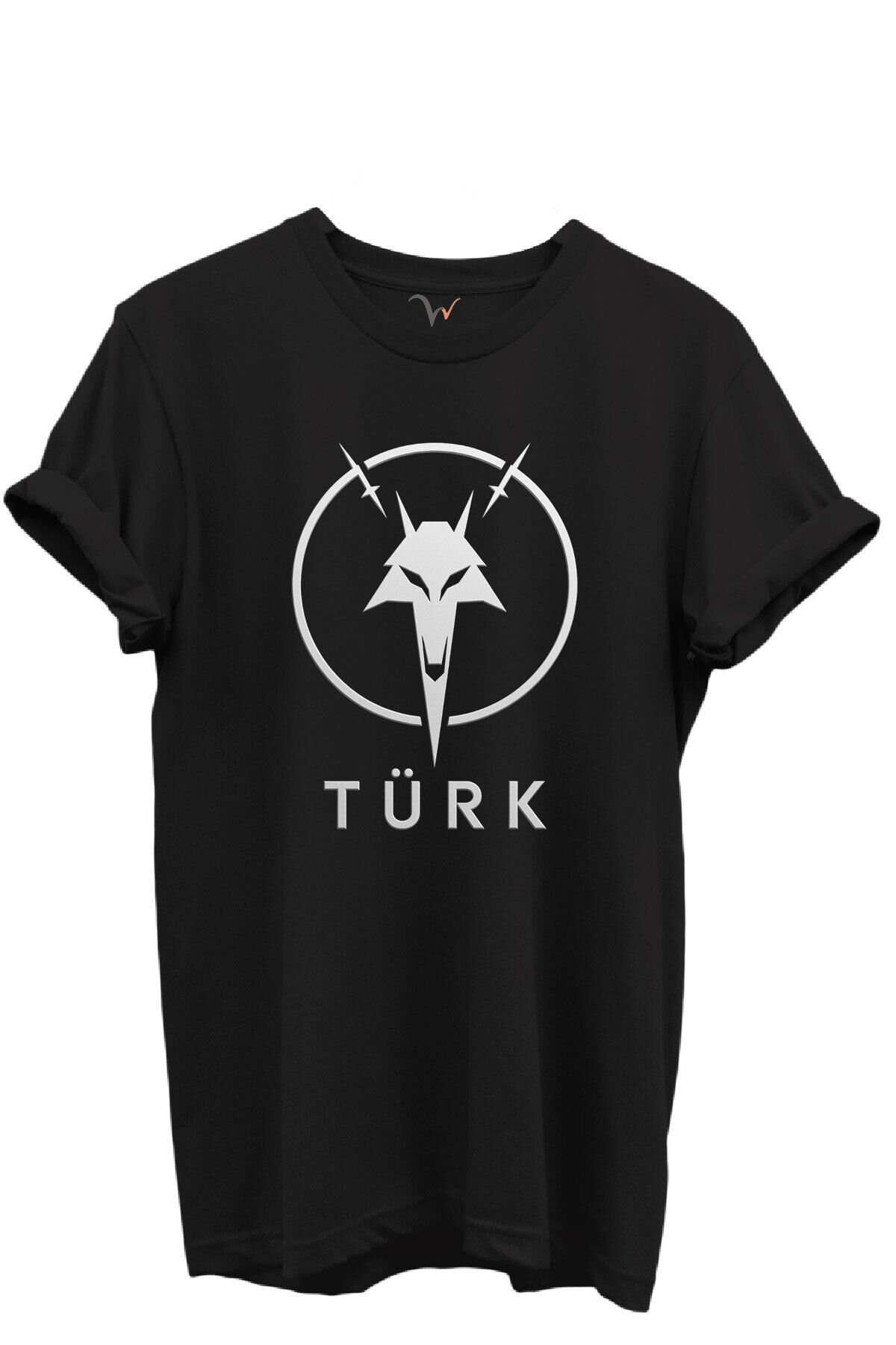 KURT ve TÜRK Özel Koleksiyon Serisi-4 Tasarım Baskılı %100 Pamuk T-shirt Siyah - XL