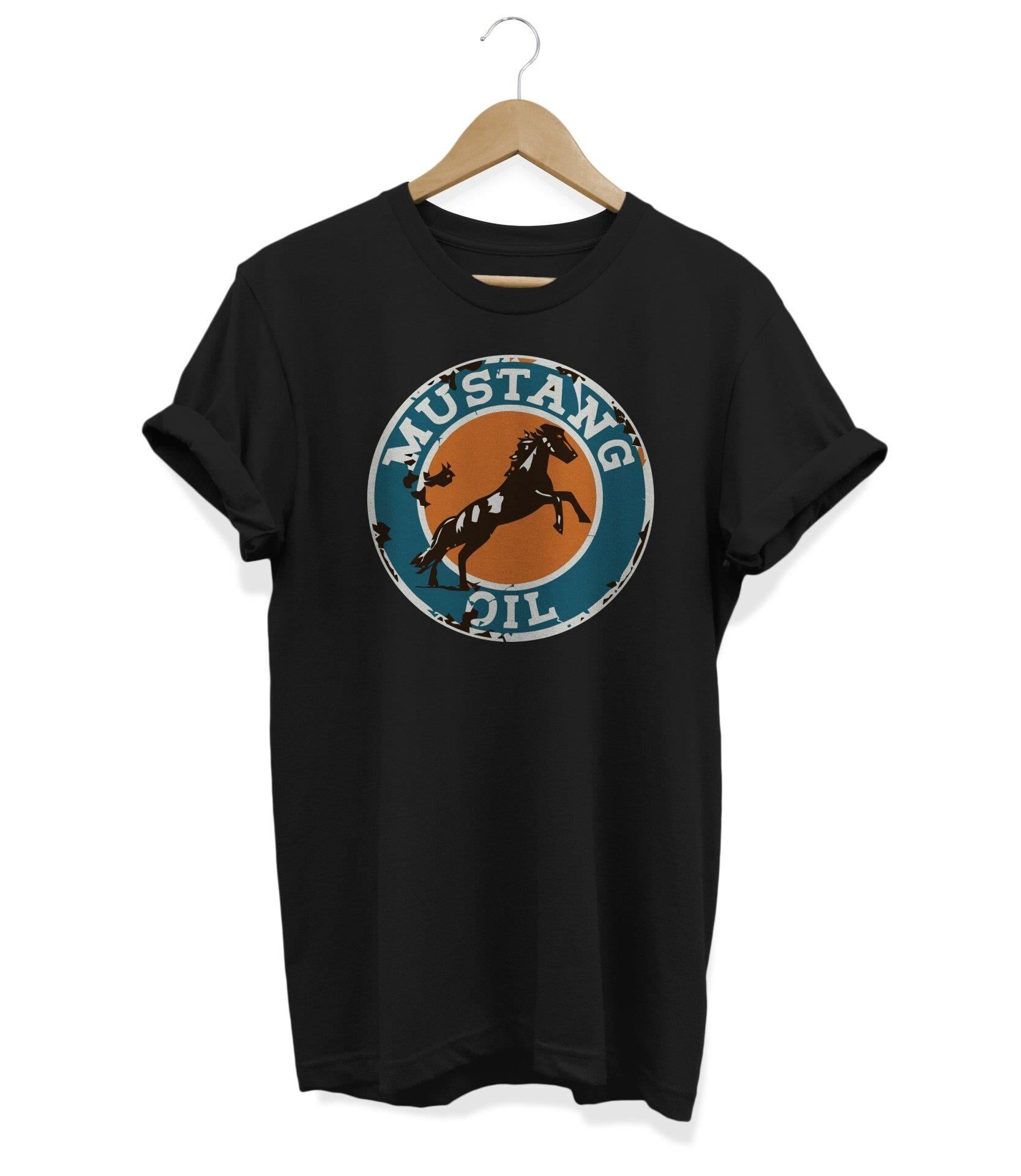 Widi Mustang Oil Baskılı T-Shirt Kırmızı M
