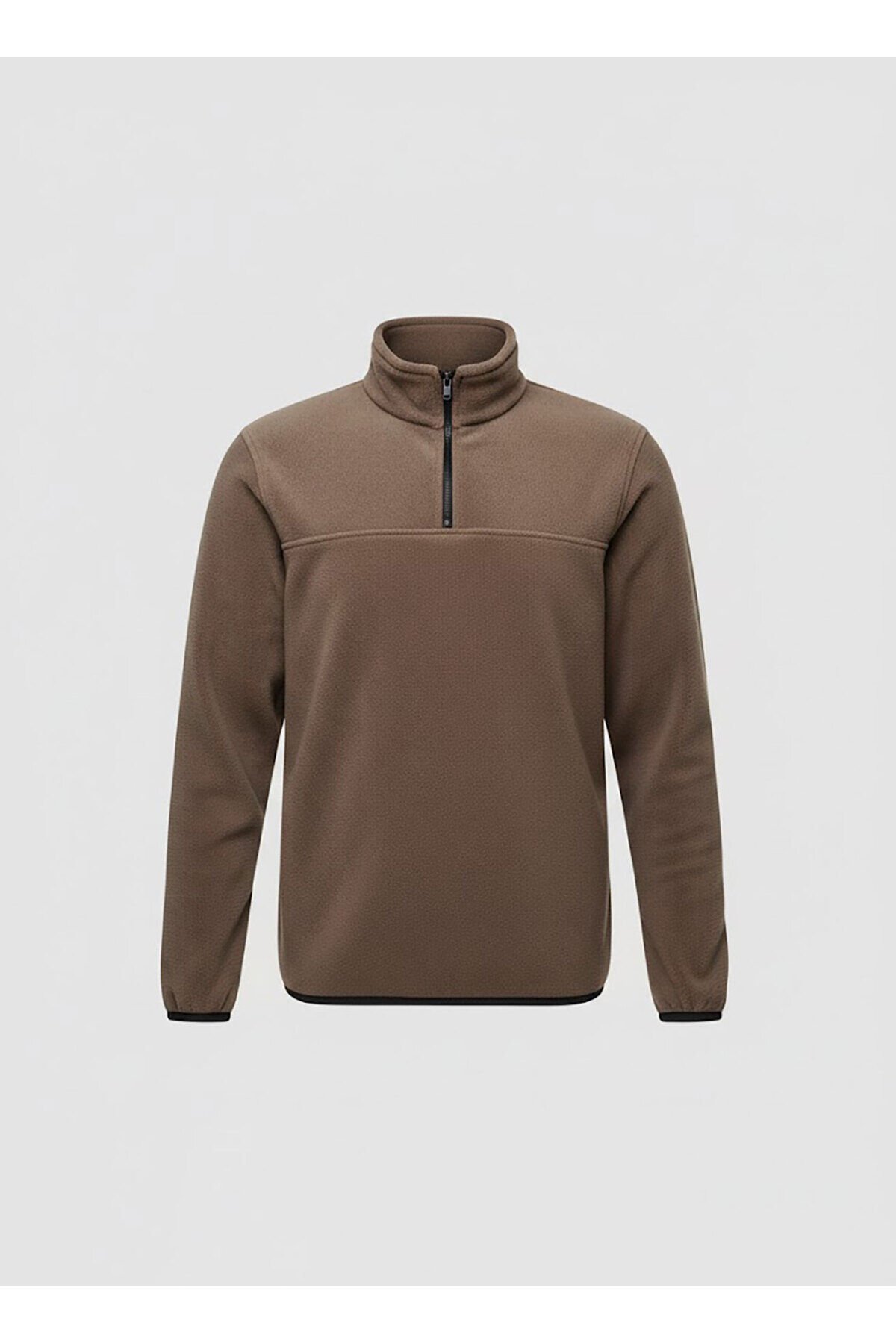 Avcılık Unisex Yarım Fermuar Balıkçı Yaka Outdoor & Günlük Kışlık Polar Sweatshirt