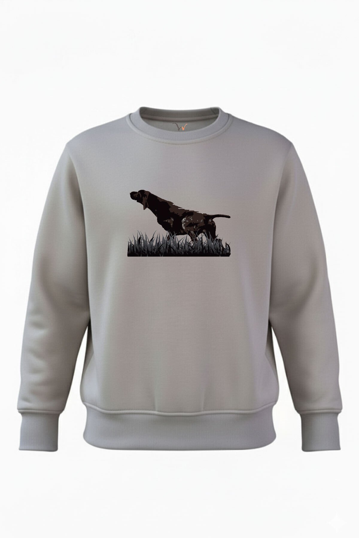 Outdoor Avcılık Kurzhaar Köpeği %100 Pamuk Regular Fit Bisiklet Yaka 3 İplik Kışlık Sweatshirt
