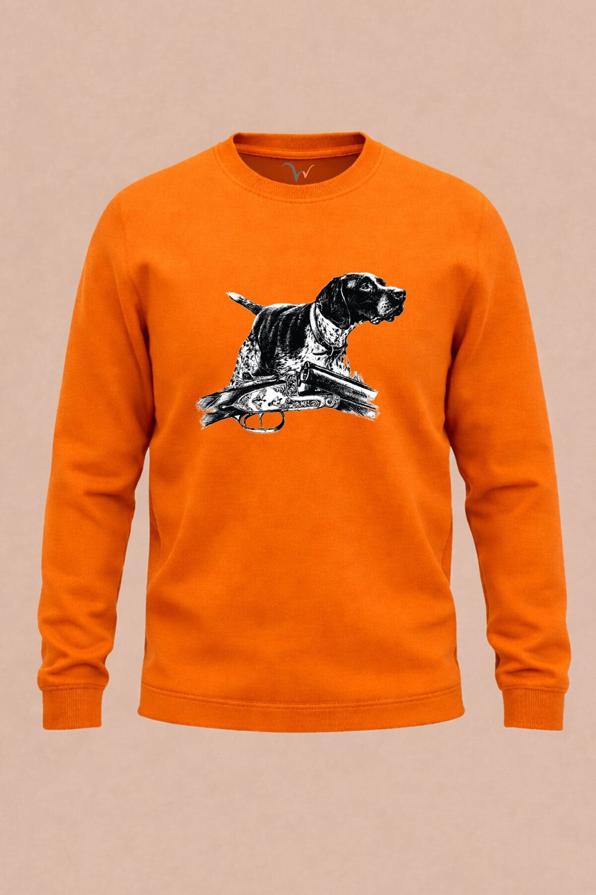 Outdoor Avcılık Kurzhaar Köpeği %100 Pamuk Regular Fit 3 iplik Kışlık Sweatshirt