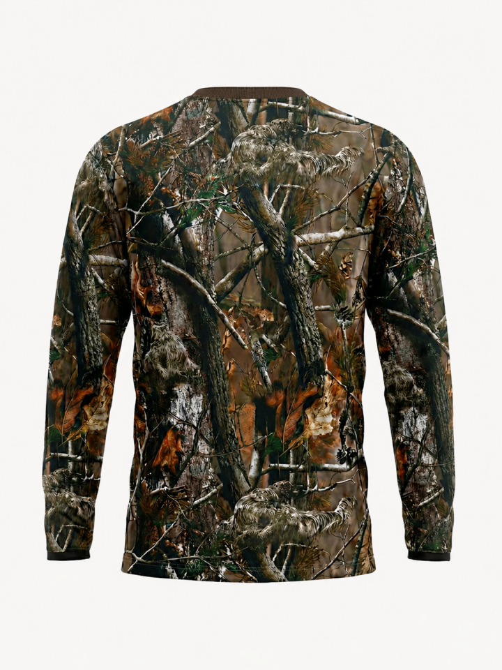 Avcılık Orman Desen Çulluk Setter Baskılı Regular Fit Bisiklet Yaka Uzun Kol Kışlık Sweatshirt