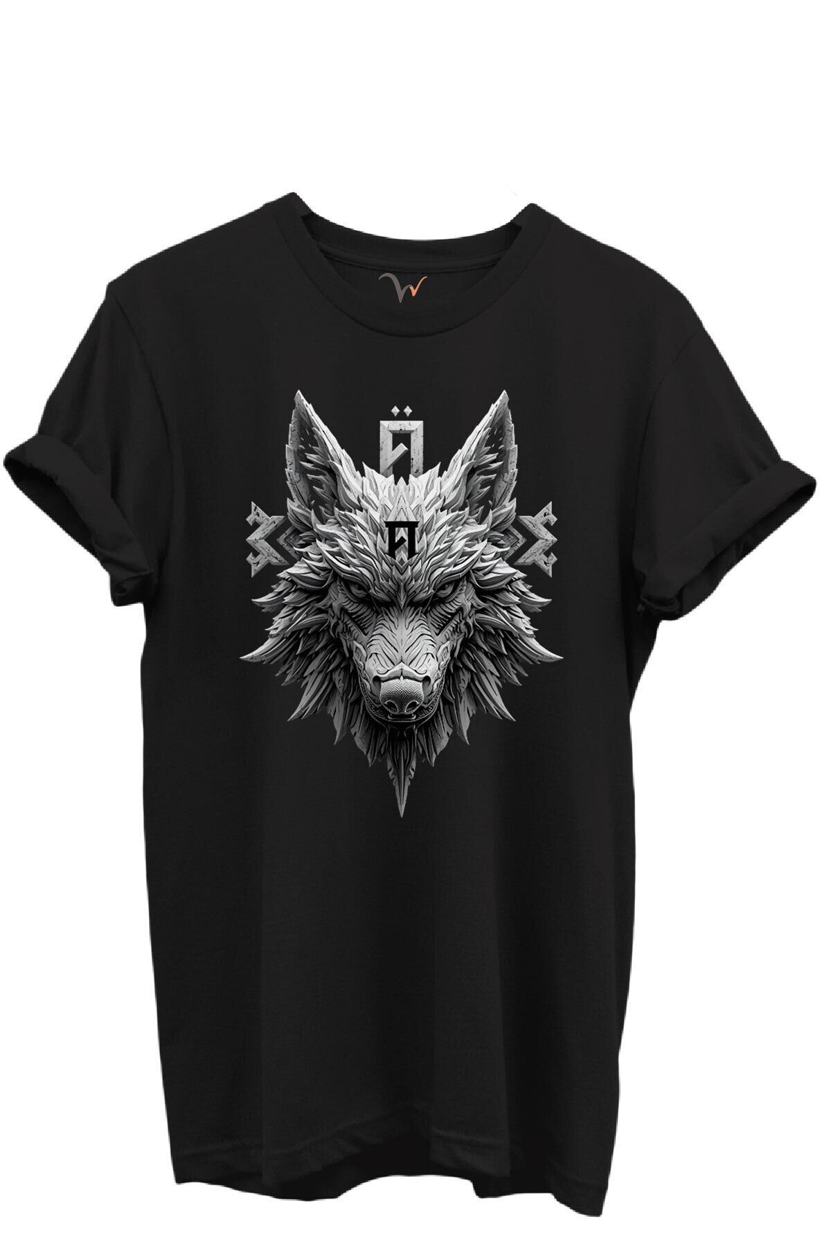 KURT ve TÜRK Özel Koleksiyon Serisi-5 Tasarım Baskılı %100 Pamuk T-shirt Siyah - 2XL