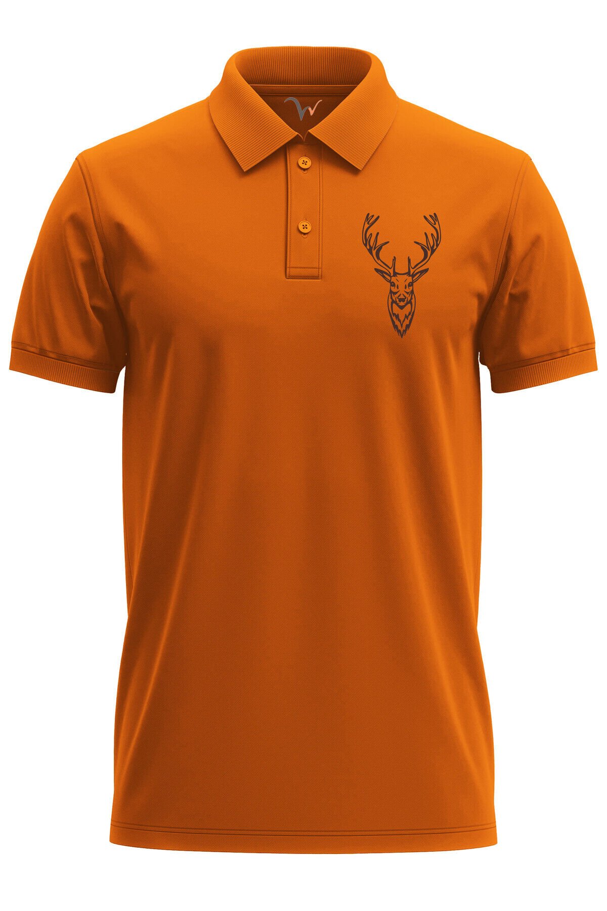 Avcılık Hunter Geyik Avcılığı Tasarım Baskılı %100 Pamuk Regular Fit Turuncu T-shirt Turuncu - S