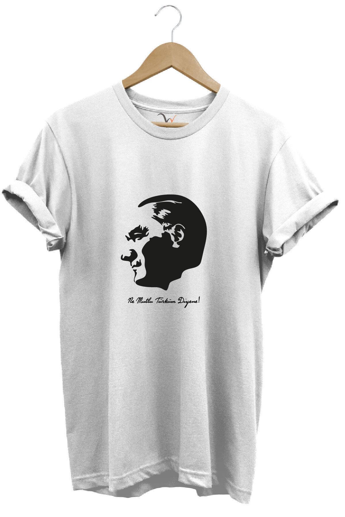 29 Ekim Atatürk ve Ne Mutlu Türküm Diyene! Yazı Baskılı Regular Fit Bisiklet Yaka T-Shirt Beyaz - XL