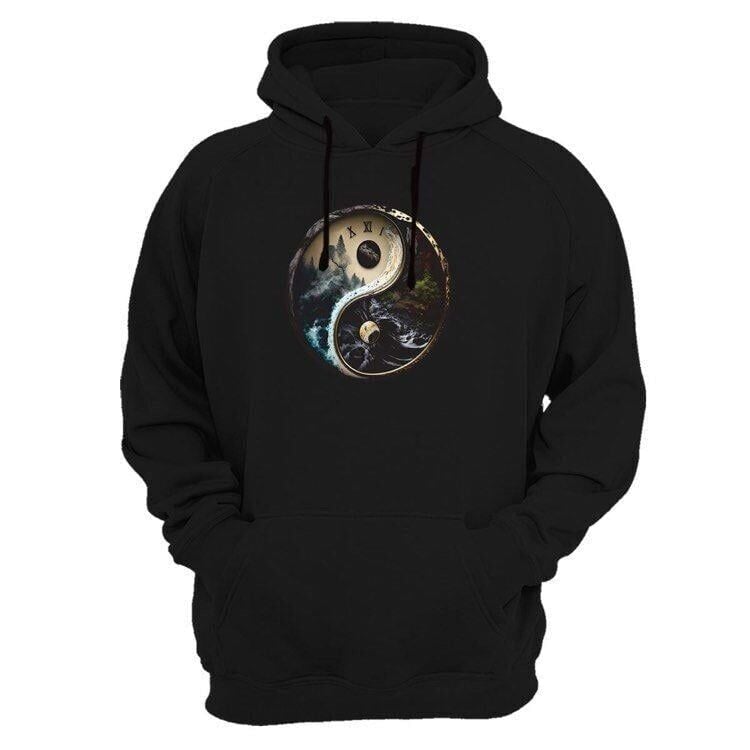 Widi Yinyang Baskılı Sweatshirt Siyah