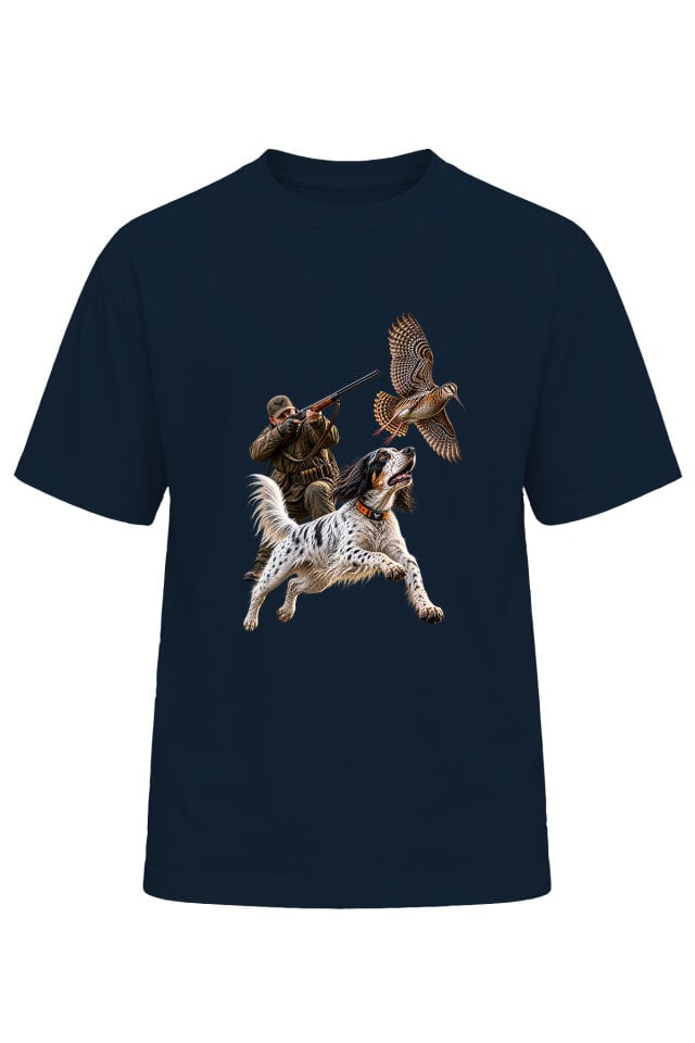 Unisex Çulluk Avı Avcı Köpek Baskılı T-Shirt – Avcılık Outdoor Doğa Temalı Tişört