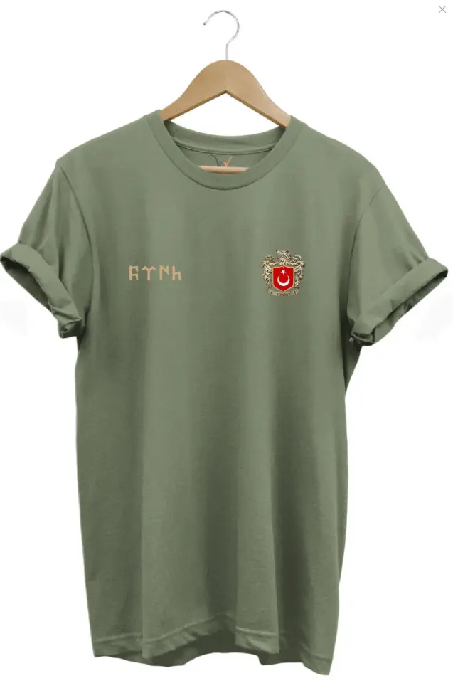 TÜRK Bozkurt Baskılı Bozkurt Sembolü TÜRKİYE ve TÜRK Bayrağı Kurt Regular Fit %100 Pamuk T-Shirt