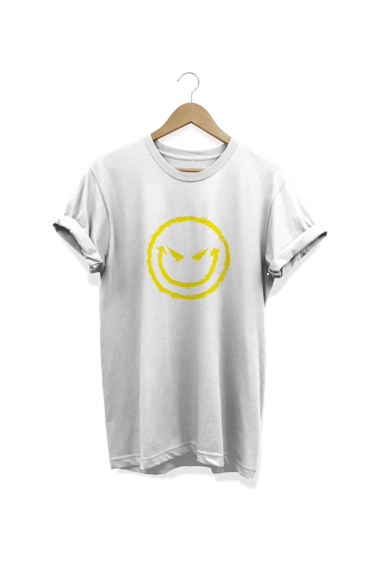 Evil Baskılı Beyaz T-shirt