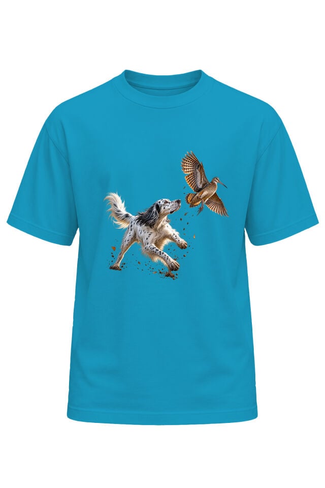 Unisex Çulluk ve Av Köpeği Baskılı T-Shirt – Avcılık Outdoor Doğa Temalı Tişört