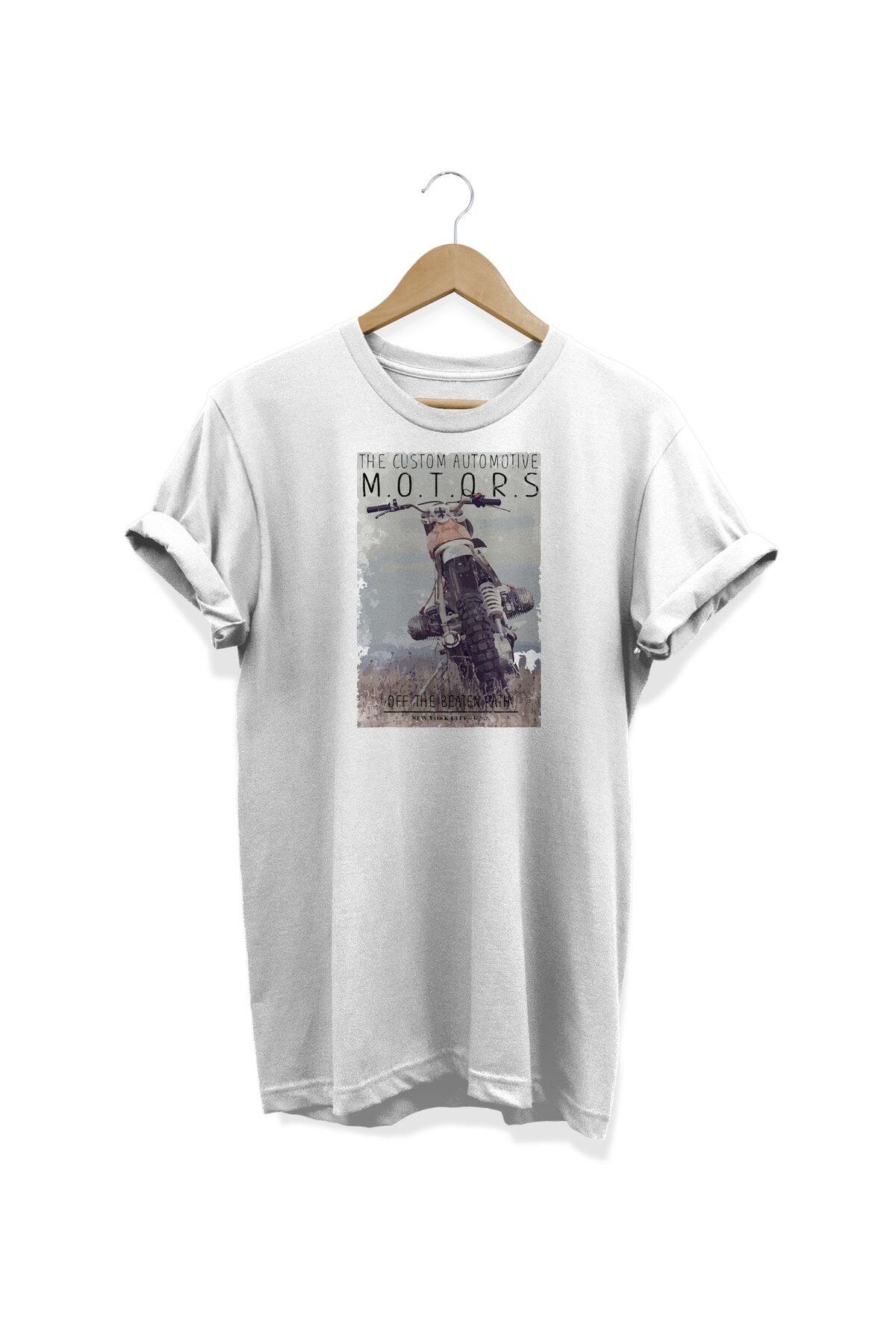 Motors Baskılı Beyaz T-shirt