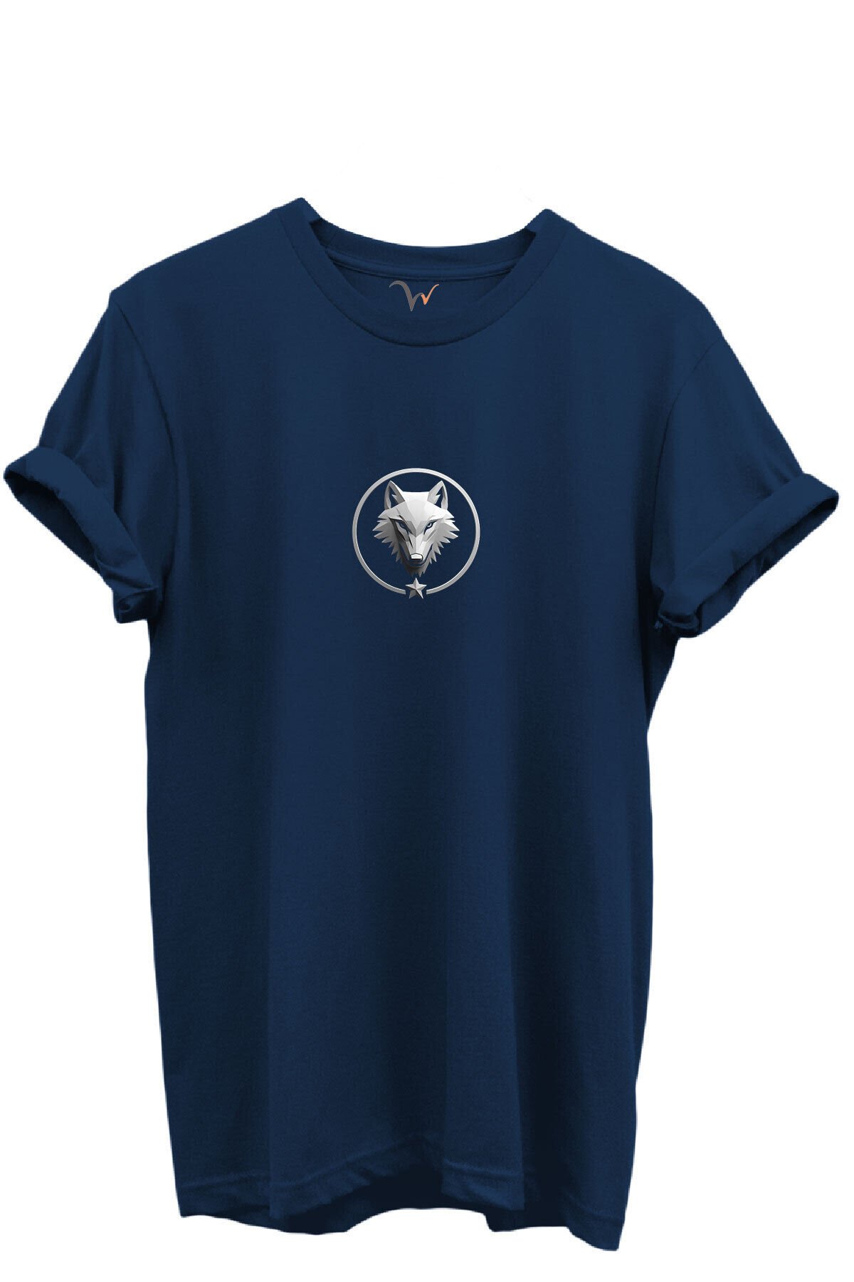 KURT ve TÜRK Özel Koleksiyon Serisi-8 Tasarım Baskılı %100 Pamuk T-shirt Lacivert - 4XL