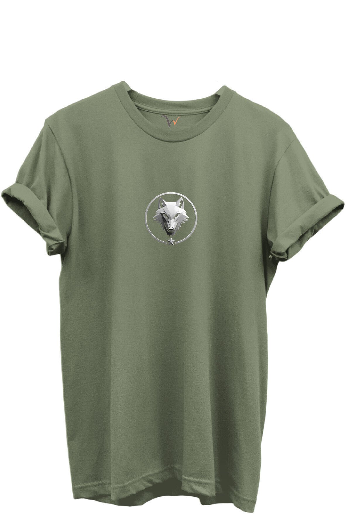 KURT ve TÜRK Özel Koleksiyon Serisi-8 Tasarım Baskılı %100 Pamuk T-shirt Haki - XL