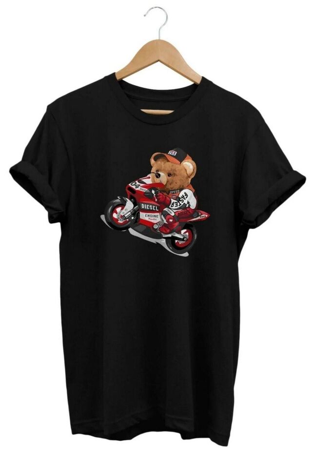 Widi Bear - Ayıcık Baskılı T-Shirt Renkli 2XL