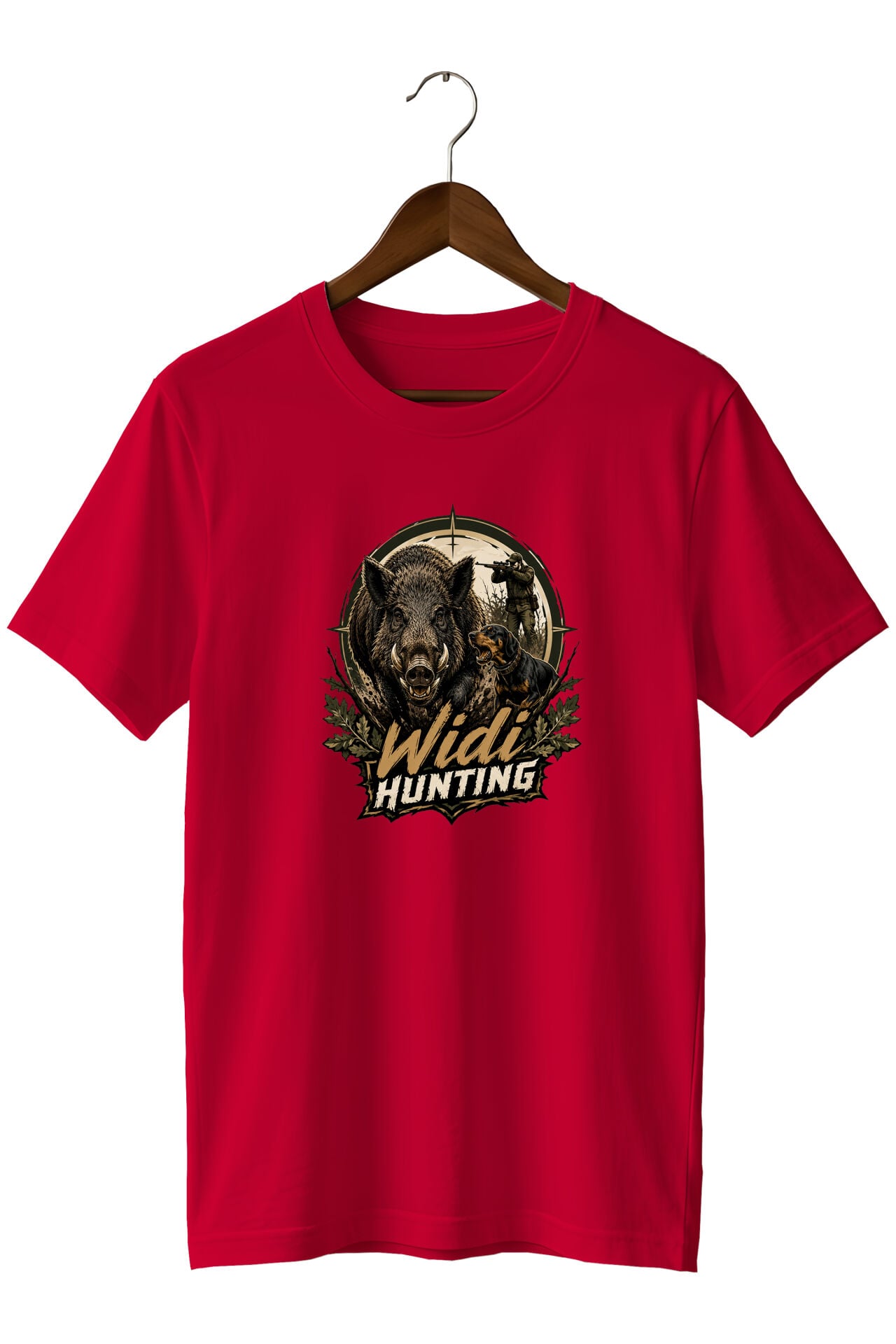 Widi Hunting Yaban Domuzu Avı Baskılı Unisex Tişört