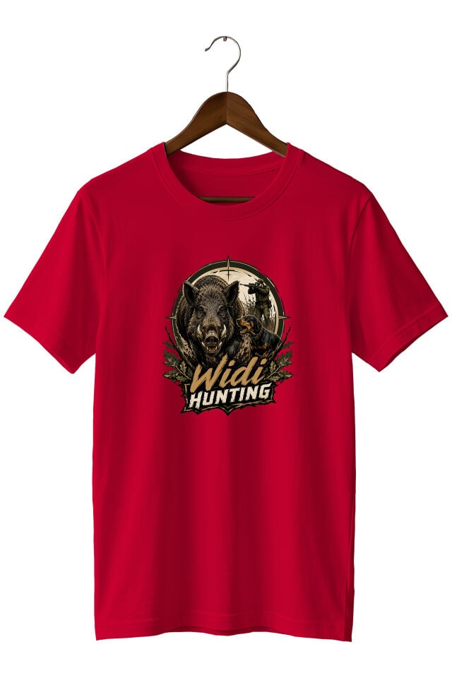 Widi Hunting Yaban Domuzu Avı Baskılı Unisex Tişört