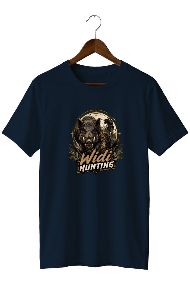 Widi Hunting Yaban Domuzu Avı Baskılı Unisex Tişört