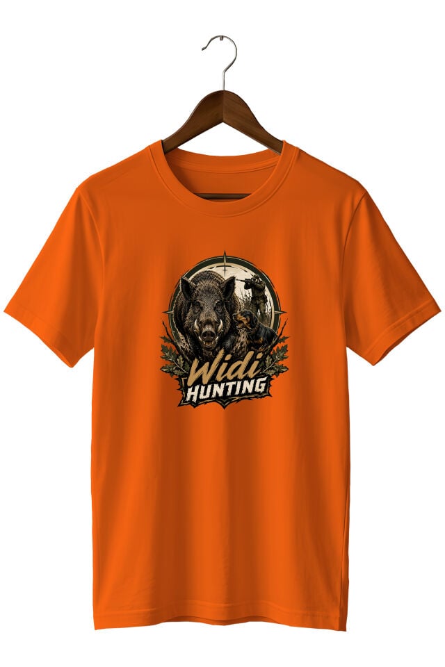 Widi Hunting Yaban Domuzu Avı Baskılı Unisex Tişört