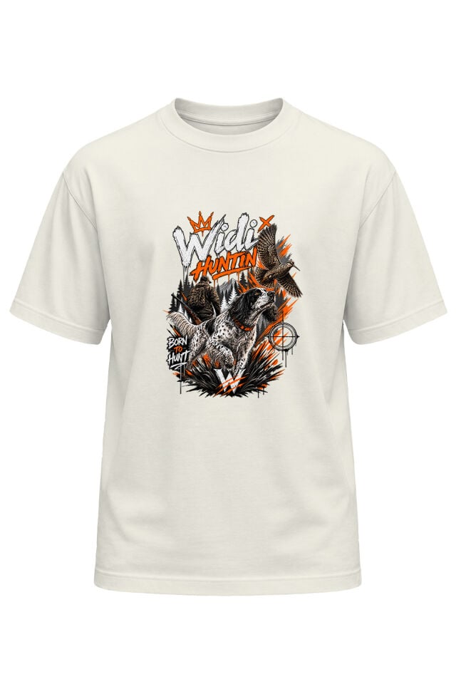 Widi Hunting Unisex Çulluk Avı ve Av Köpeği Baskılı T-Shirt – Avcı Outdoor Doğa Temalı Tişört