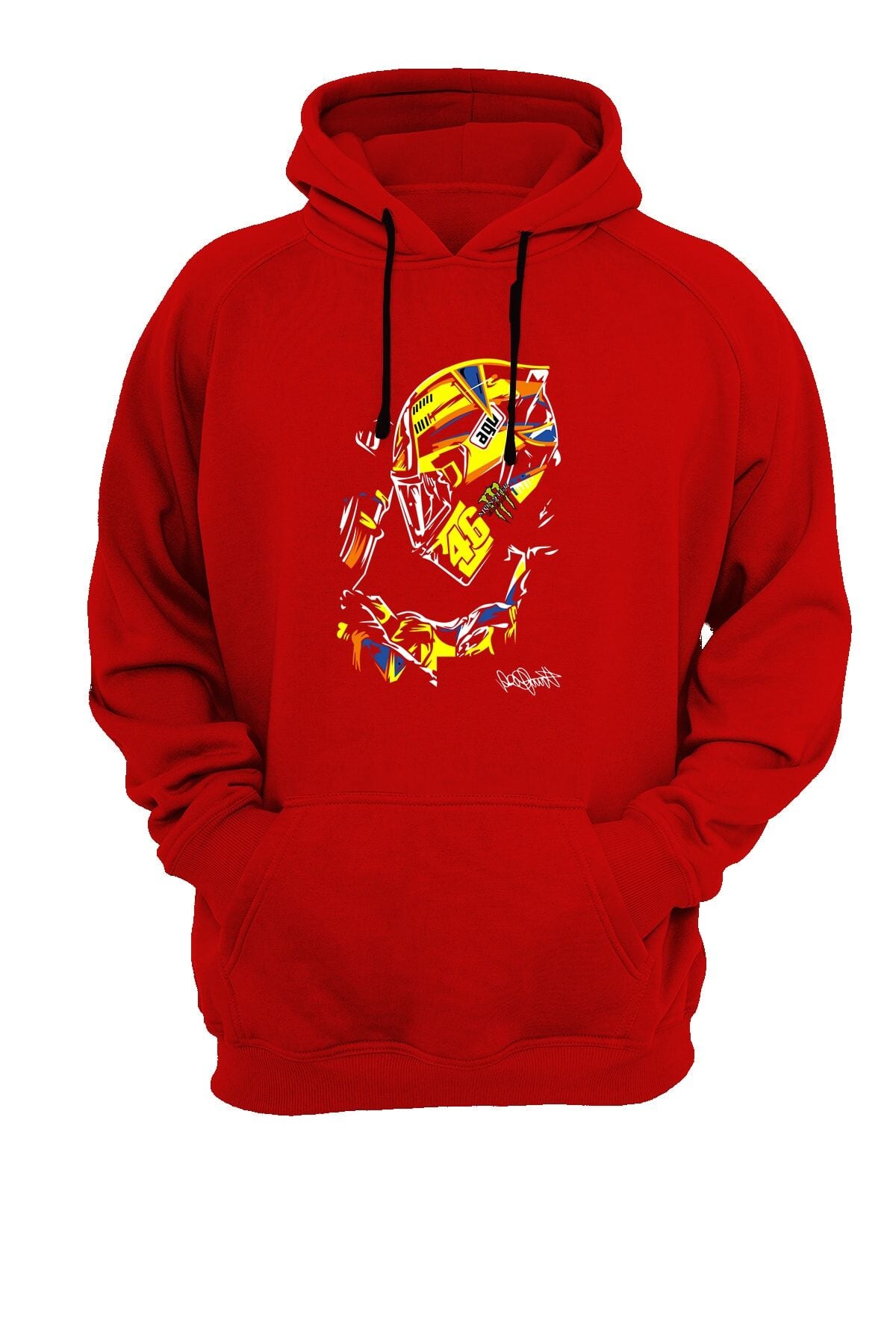 46 Baskılı Kırmızı Sweatshirt