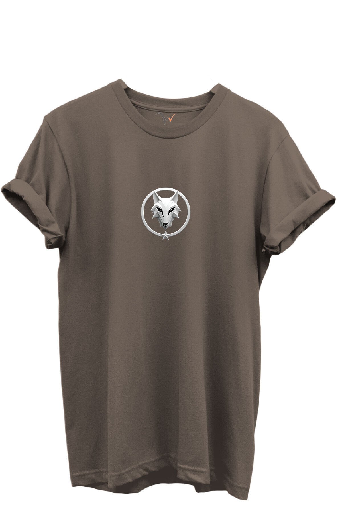 KURT ve TÜRK Özel Koleksiyon Serisi-9 Tasarım Baskılı %100 Pamuk T-shirt Kahverengi - S