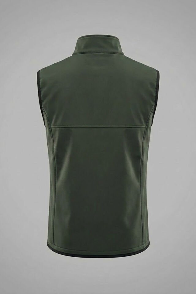 Avcılık Balıkçılık Kamuflaj Desenli Balık Baskılı Su ve Rüzgar Geçirmez Softshell Outdoor Haki Yelek Haki - S