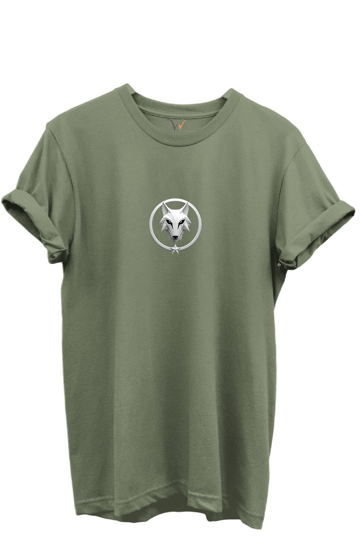 KURT ve TÜRK Özel Koleksiyon Serisi-9 Tasarım Baskılı %100 Pamuk T-shirt Haki - XL