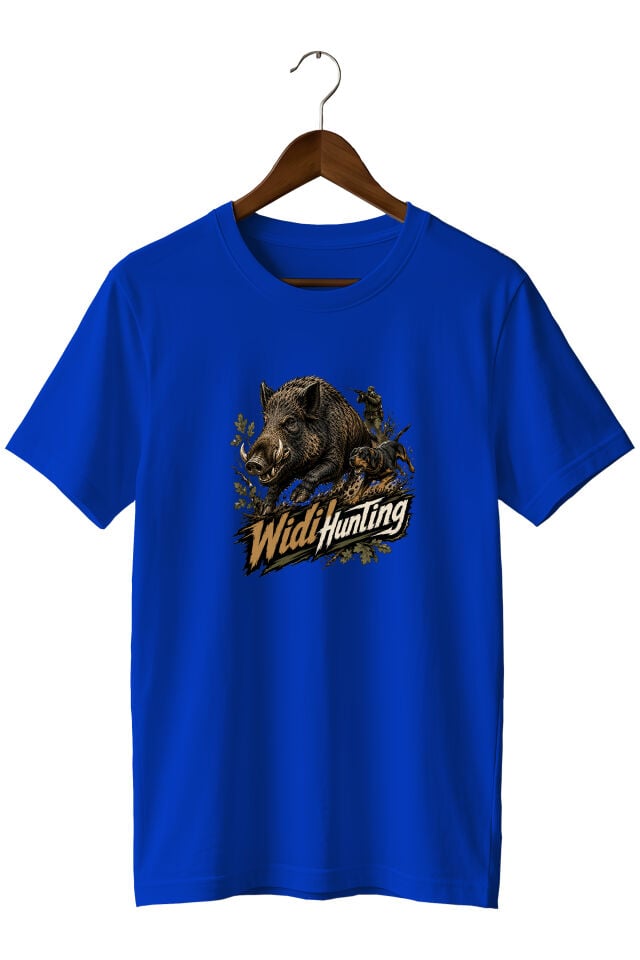 Widi Hunting Yaban Domuzu Avı Baskılı Unisex Tişört