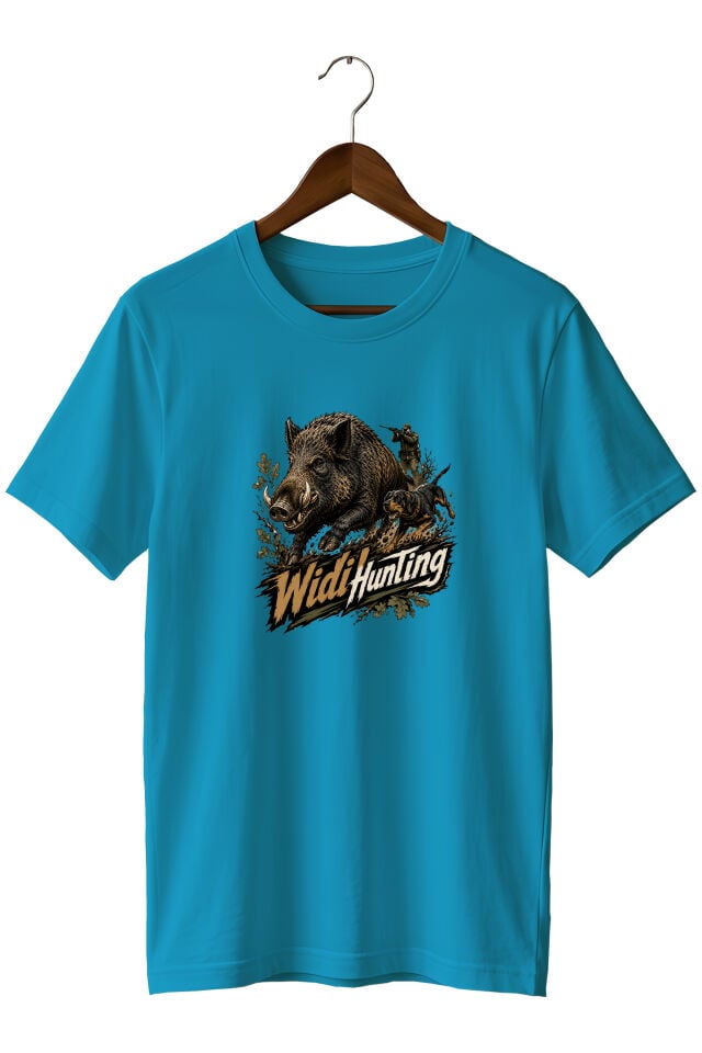 Widi Hunting Yaban Domuzu Avı Baskılı Unisex Tişört