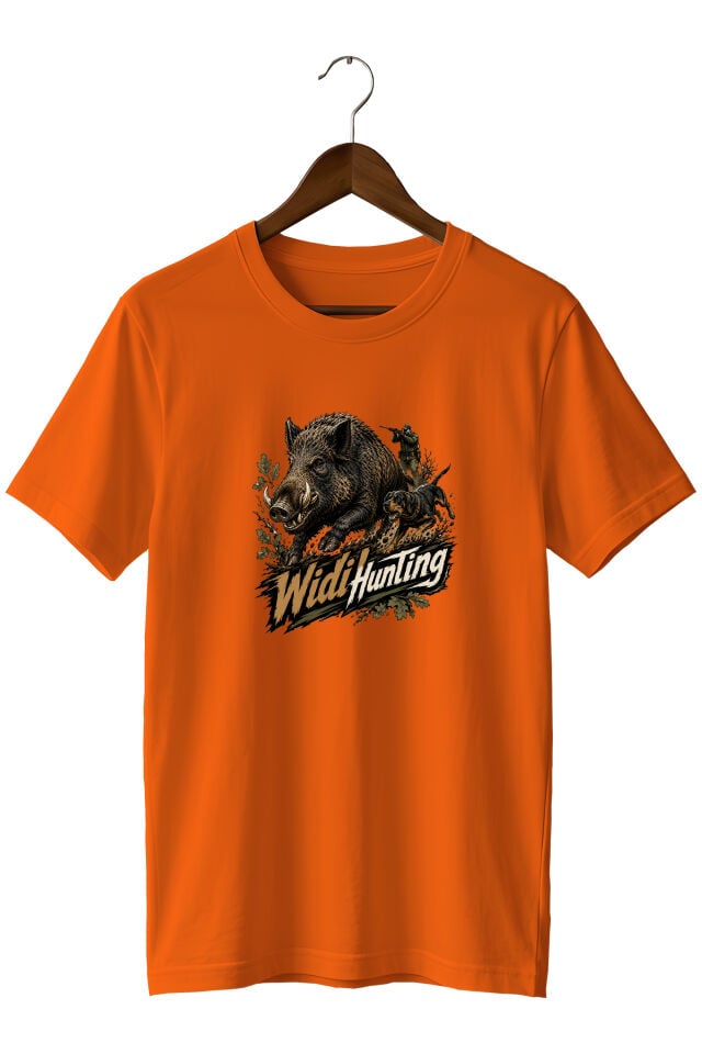 Widi Hunting Yaban Domuzu Avı Baskılı Unisex Tişört