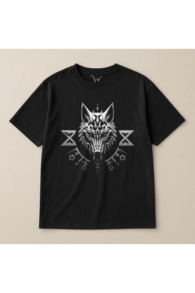 KURT ve TÜRK Özel Koleksiyon Serisi-7 Tasarım Baskılı %100 Pamuk Oversize T-shirt